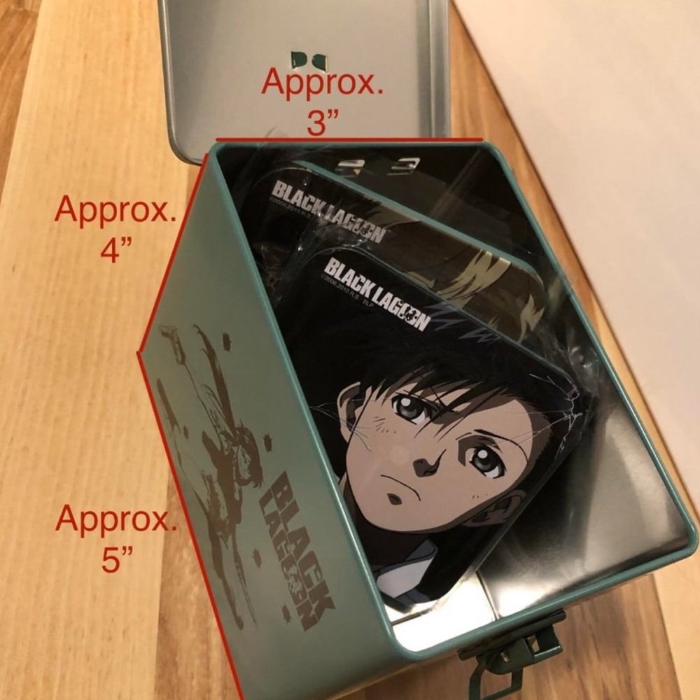 Loot Crate Exclusive Black Lagoon Anime Coaster Set & Metal Tin New